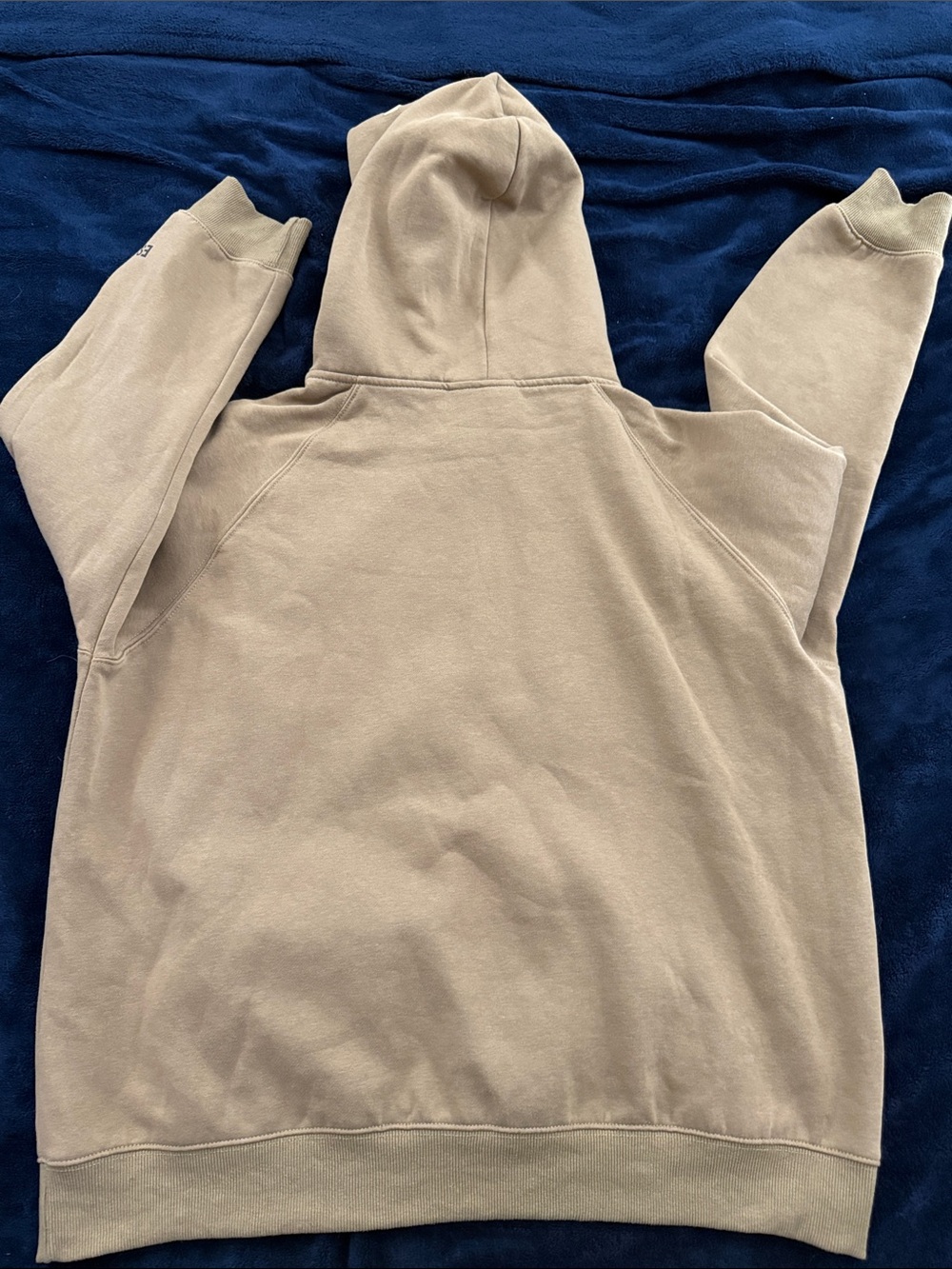 ESSENTIALS Men’s Taupe Logo Pullover Hoodie - Picture 4 of 7